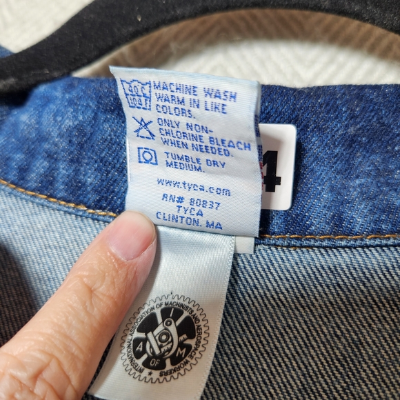 Vintage Made In USA 5XL Blue Denim Trucker Jacket Local 895 USW DFW Texas Logo - Picture 4 of 12